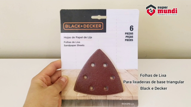 FOLHAS DE LIXA 6 UNIDADES
COMPATÍVEL LIXADEIRAS DE BASE TRIANGULAR GO PAK   (BDCK502C1-B3) E MATRIX (BDCDM6KITC-BR), E MULTI FERRAMENTA MATRIX (BDCDM6KITC-BR)
