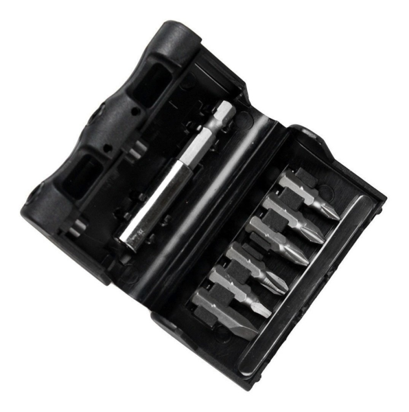 KIT DE PARAFUSAMENTO 7 PÇS - 1 SUPORTE E 6 PONTAS
