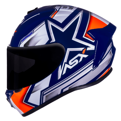 CAPACETE ASX DRAKEN PILOT BRILHO AZUL/BRANCO/VERMELHO 58/M