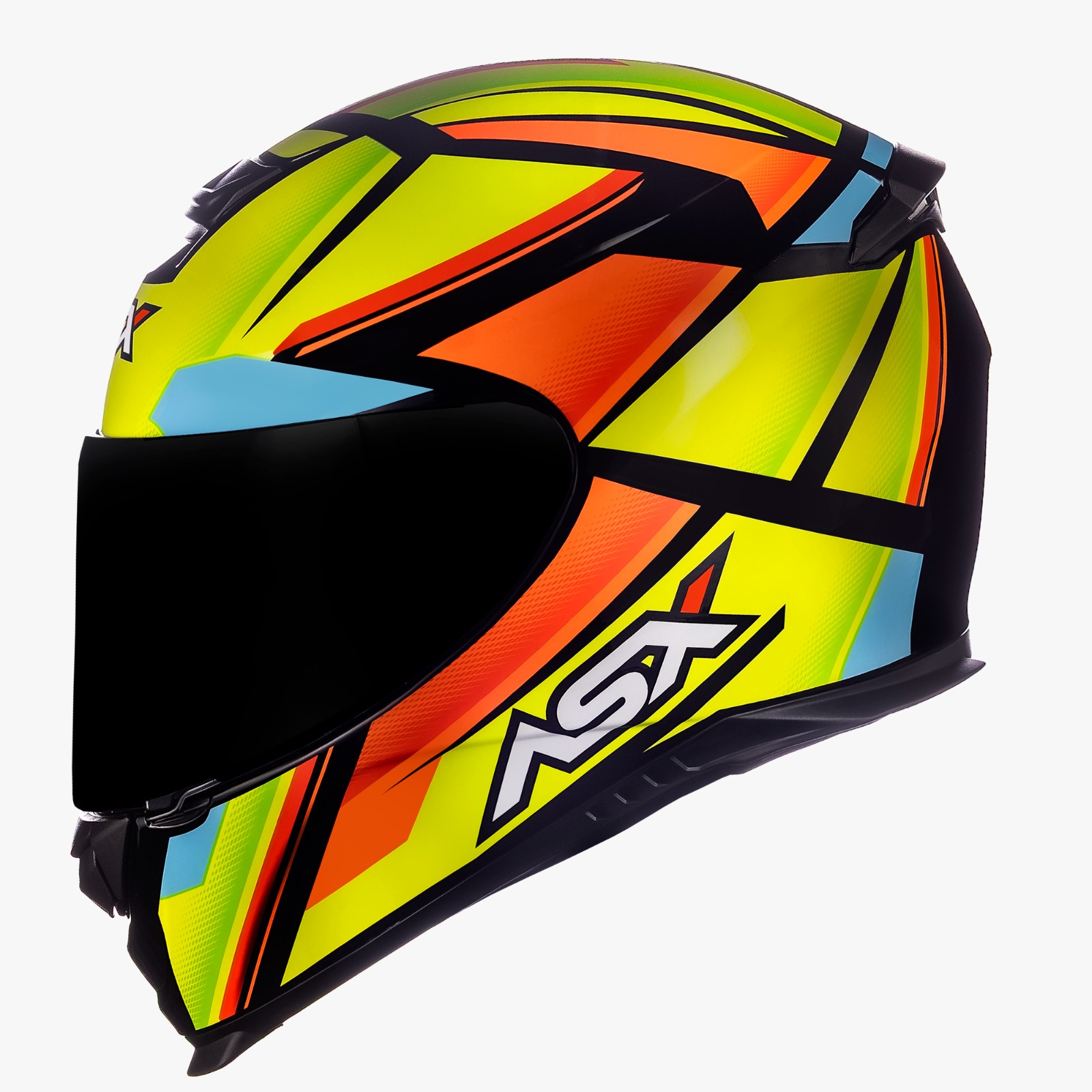 CAPACETE ASX EAGLE EXPLORER BRILHO PRETO/AMARELO/LARANJA 58/M