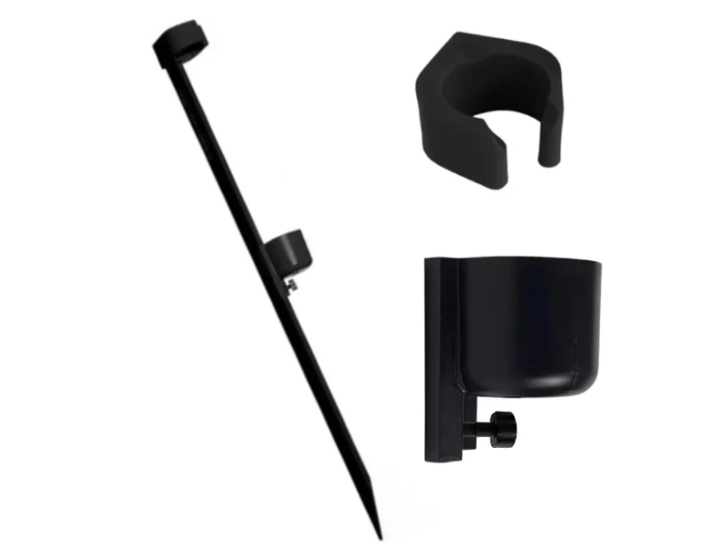 SUPORTE DE VARA 100CM CANTONEIRA ALUMINIO EDITION T6 PRETO