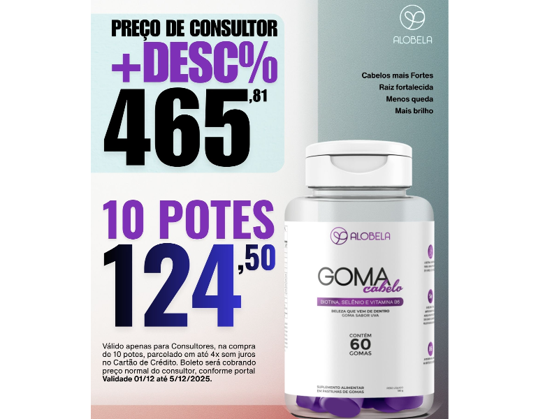 COMBO 10 POTES DE GOMA P/CABELO