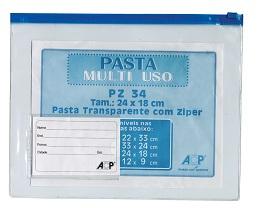 Pasta Multi Uso com Ziper   Cristal