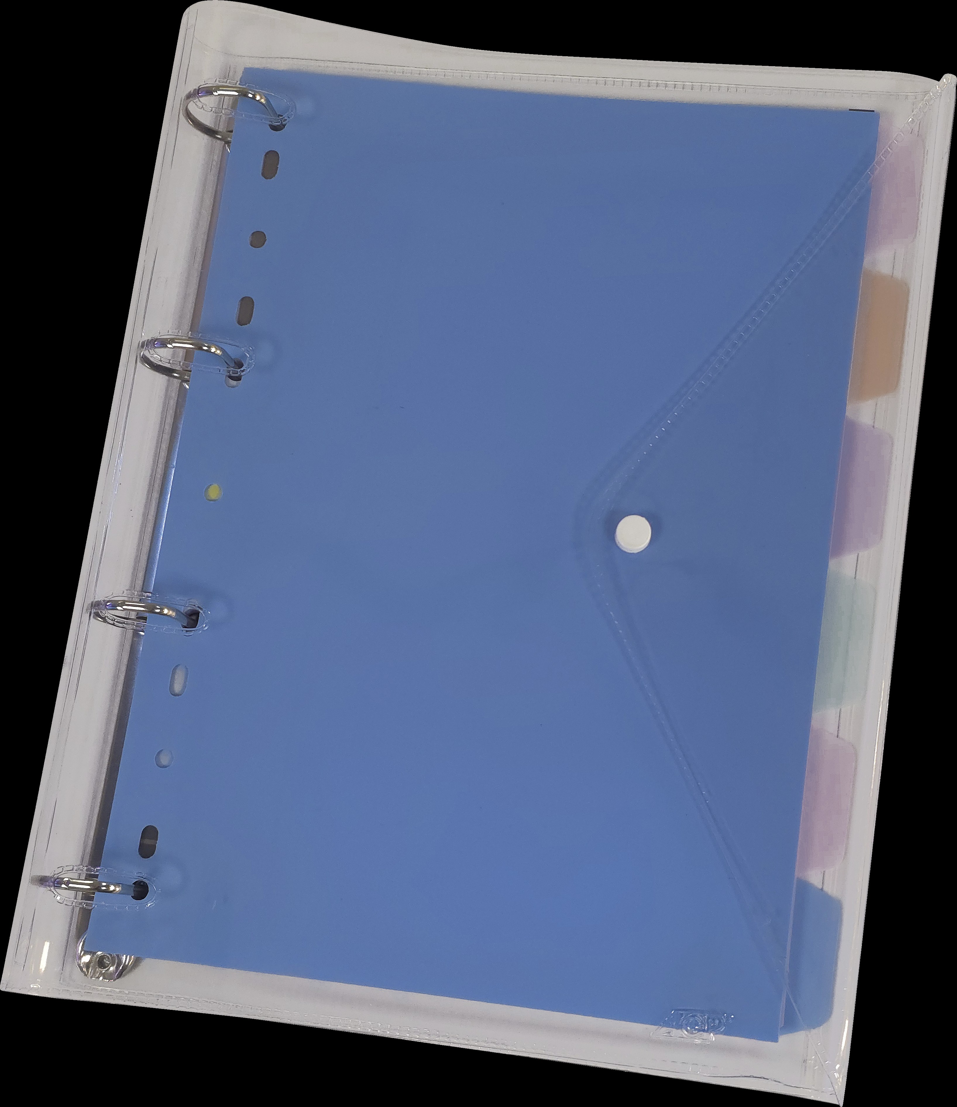 Fichário Universitário Cristal c/96 fls Tons Pastel Azul