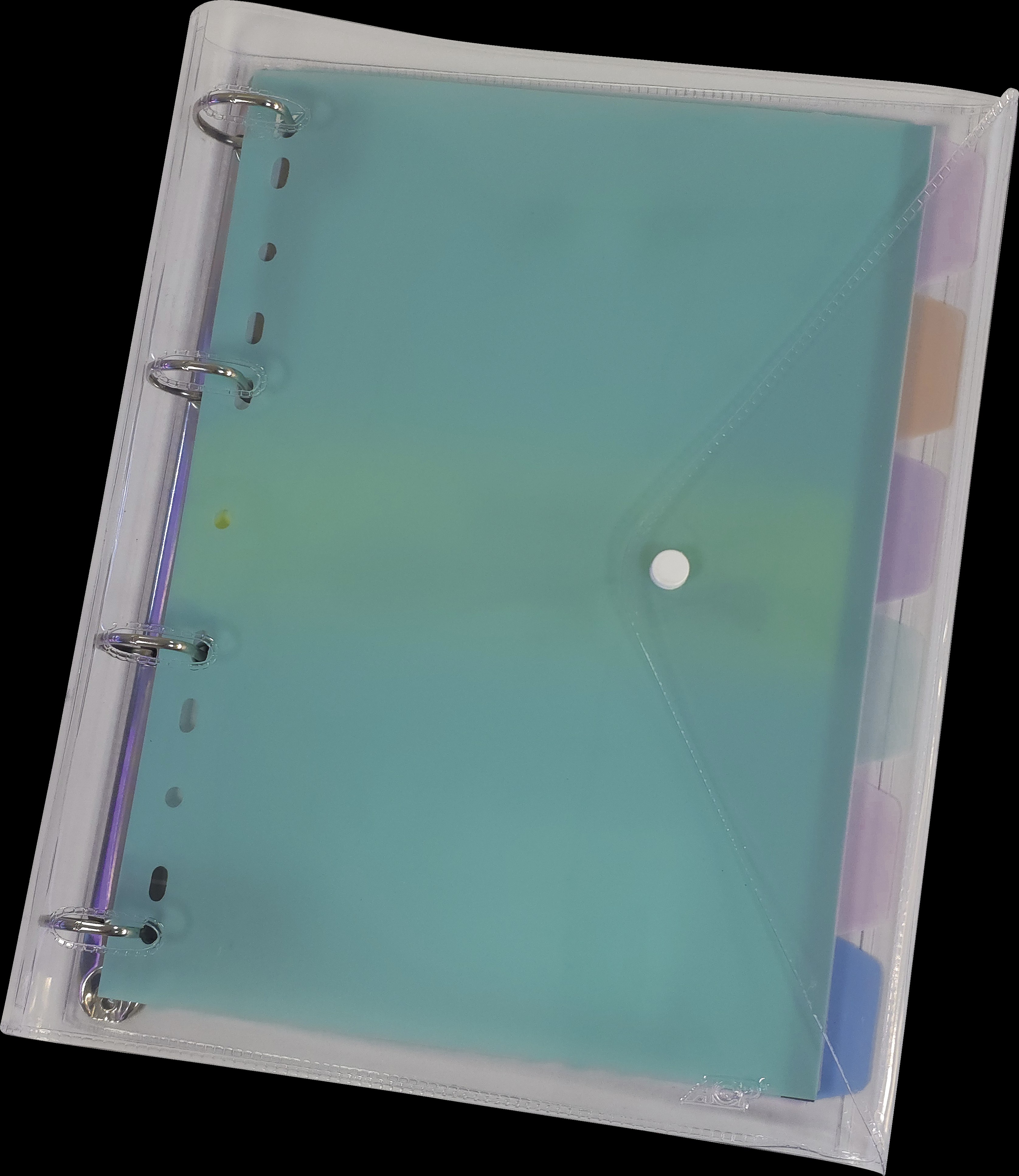 Fichário Universitário Cristal c/96 fls Tons Pastel Verde