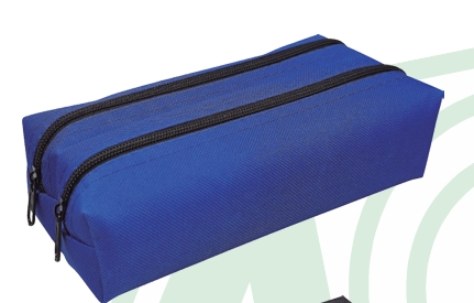 Estojo Duplo de Nylon 600 Azul - Capacidade para 80 lápis