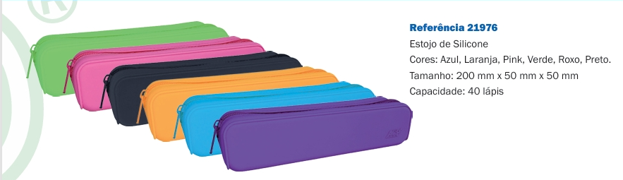 Estojos de Silicone preto - Capacidade para 40 lápis