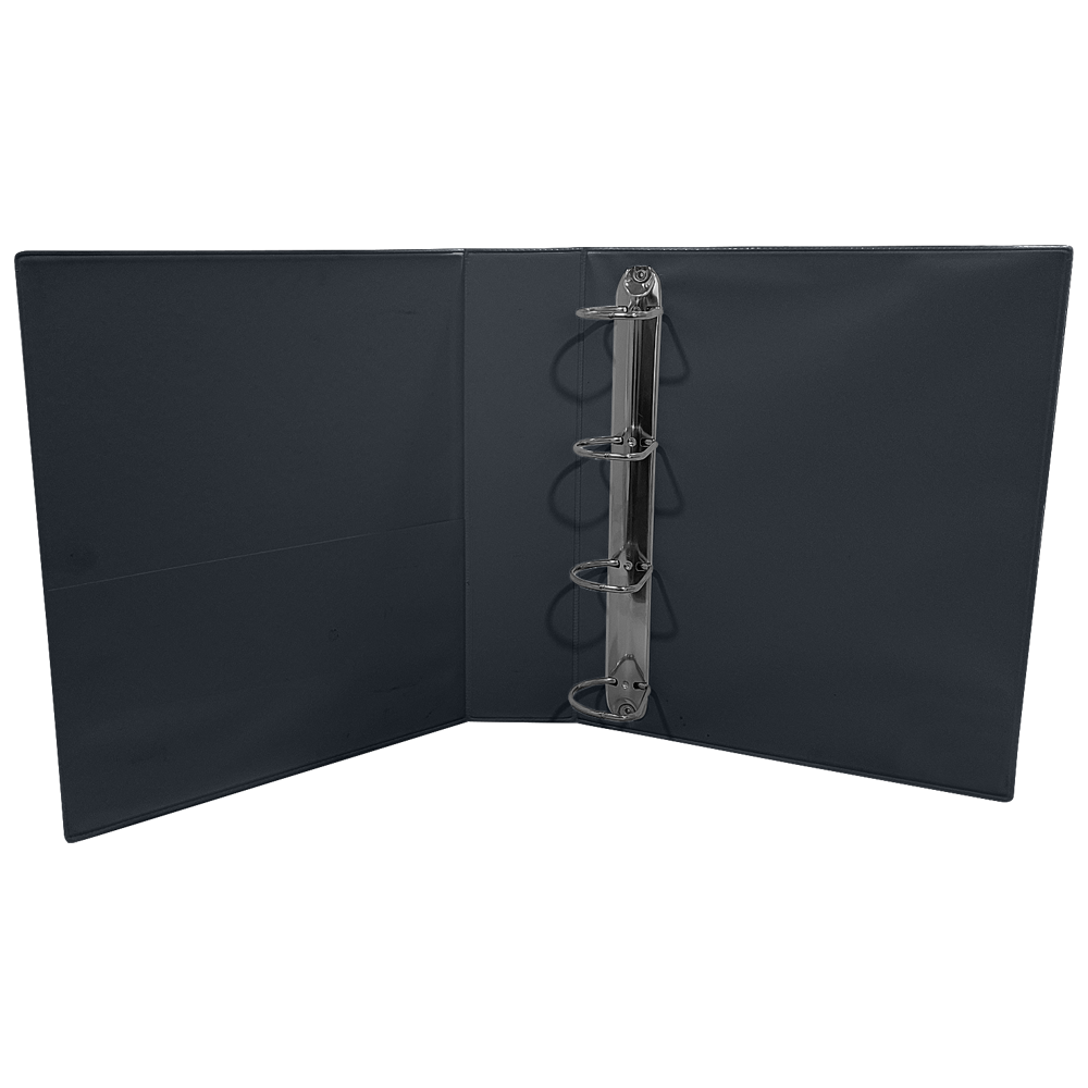 Pasta Personalite revestido c/ cristal A4 45 mm c/ 4 argolas  Preto