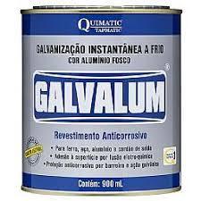 Galvalum 900 ml - GALVANIZAÇÃO ALUMINIZADA - Galvanização a frio na cor alumínio (similar a galvanização co nvencional). Aplicavél com pincel. Disponibilizamos versão aerossol.