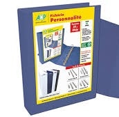 Pasta Personalite revestido c/ cristal A4 60 mm c/ 3 argolas   Azul