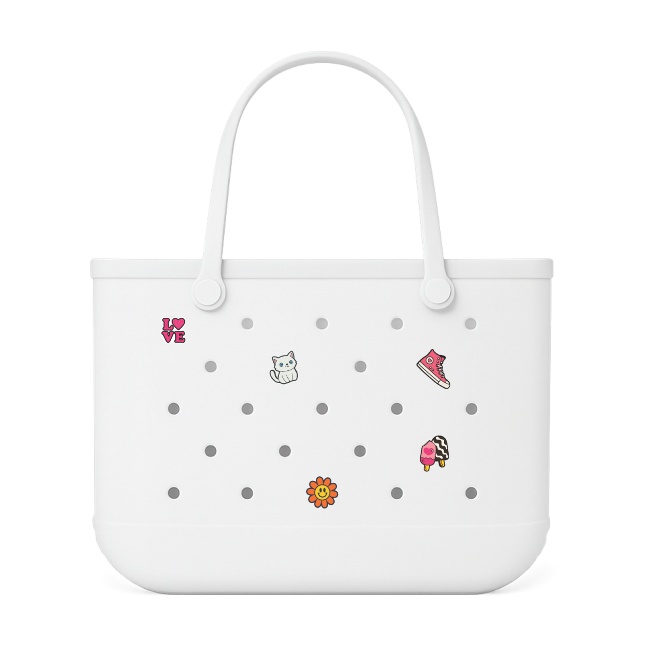 Bolsa Charm Branca (Sem Pins)