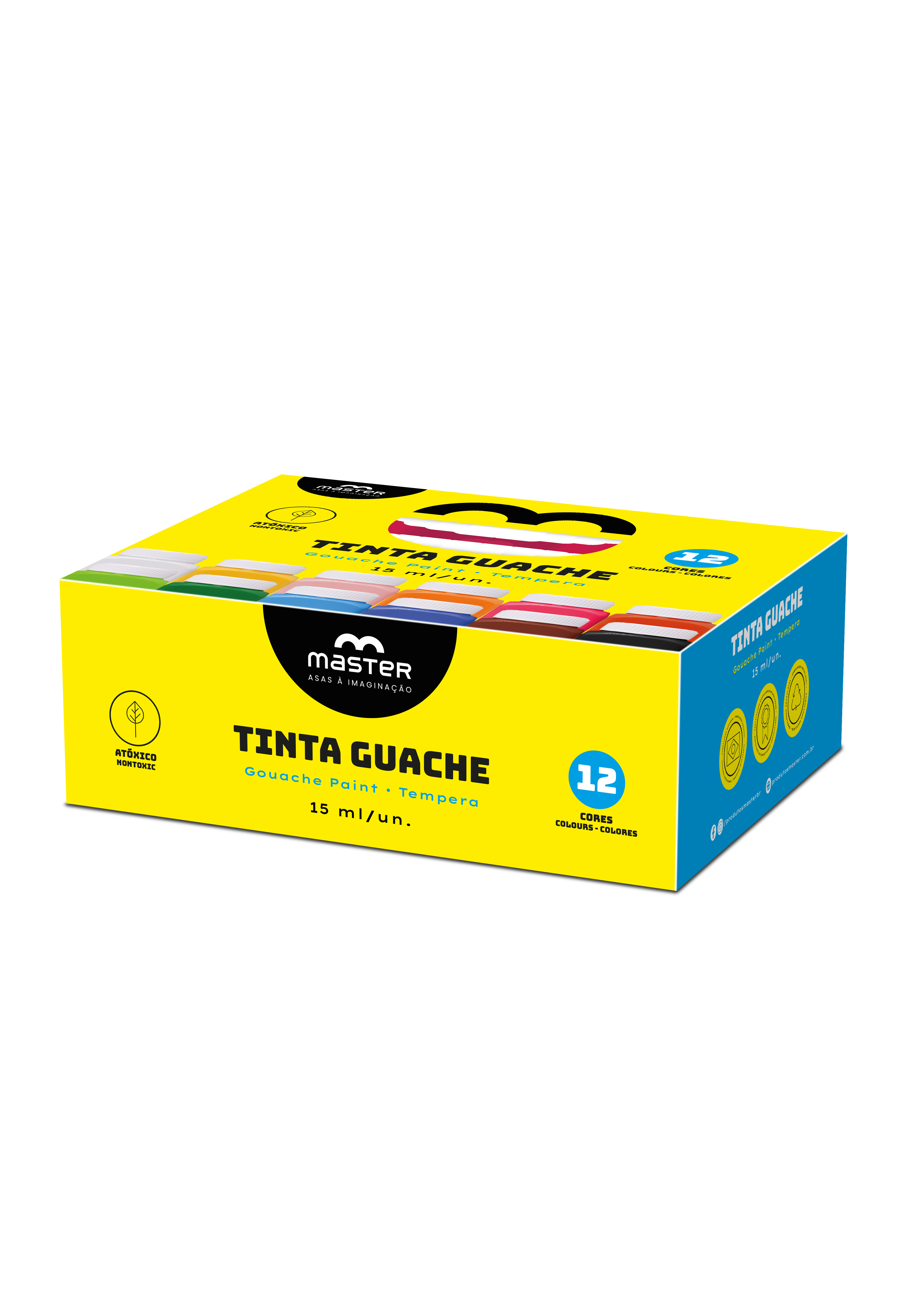 TINTA GUACHE 12 CORES - 15ml