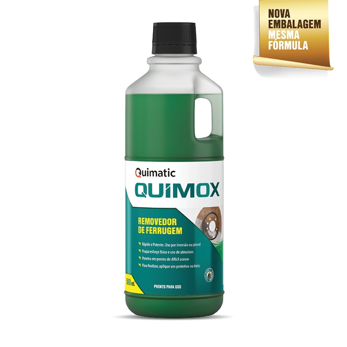 Quimox 500 ml - Removedor de ferrugem e oleosidade com rápido desempenho.
