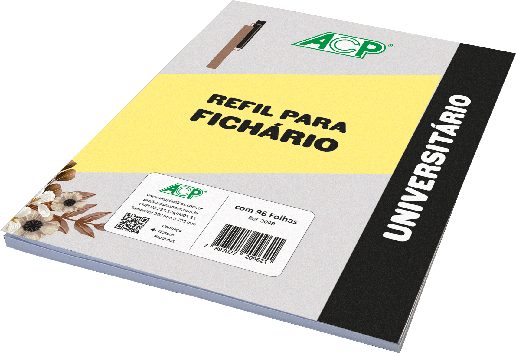 Bloco Universitário com 96 folhas pautadas.