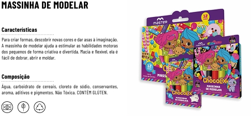 MASSA  06 CORES - CHOCOLIX -  90g