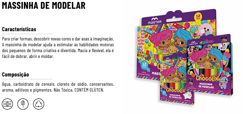 MASSA 07 CORES - CHOCOLIX NEON -  105g