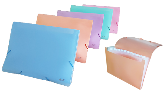 Pasta Sanfona A4 12dv Pastel Coral