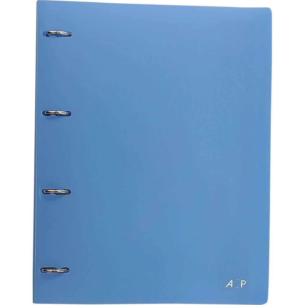 Fichário Sweet - Capa PP Com 4 argolas, bloco de 96 folhas e 6 divisórias coloridas.