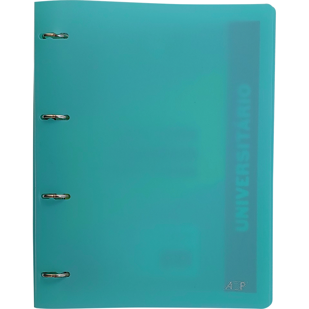 Fichário Sweet - Capa PP Com 4 argolas, bloco de 96 folhas e 6 divisórias coloridas.