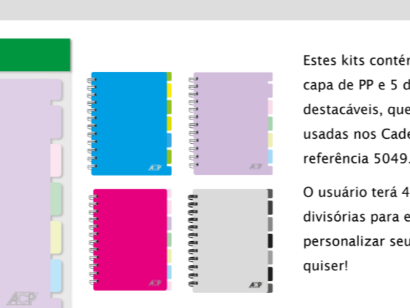 Caderno Flex Cover Universitário com Capa Rosa e Divisórias Reposicionáveis, e 96 folhas.