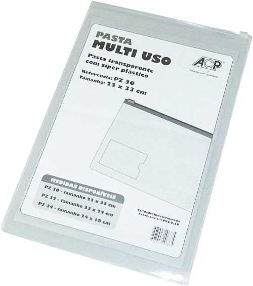 Pasta Multi Uso com Ziper   Cristal