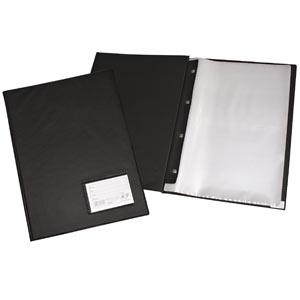 Pasta Catálogo c/ 100 env.0,06 c/ 4 colchetes c/ visor  Preto