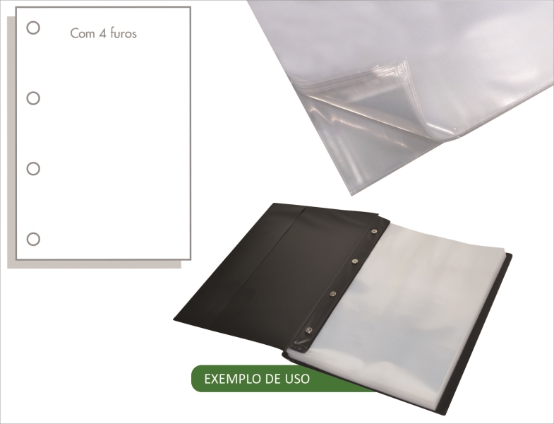 Evelope Ofício 4 Furos - 0,20 mm c/300 uni