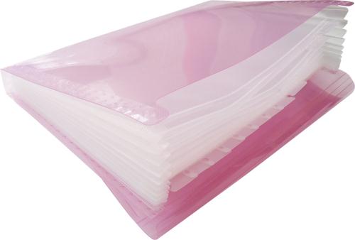 Pasta Sanfona A4 12dv  Rosa