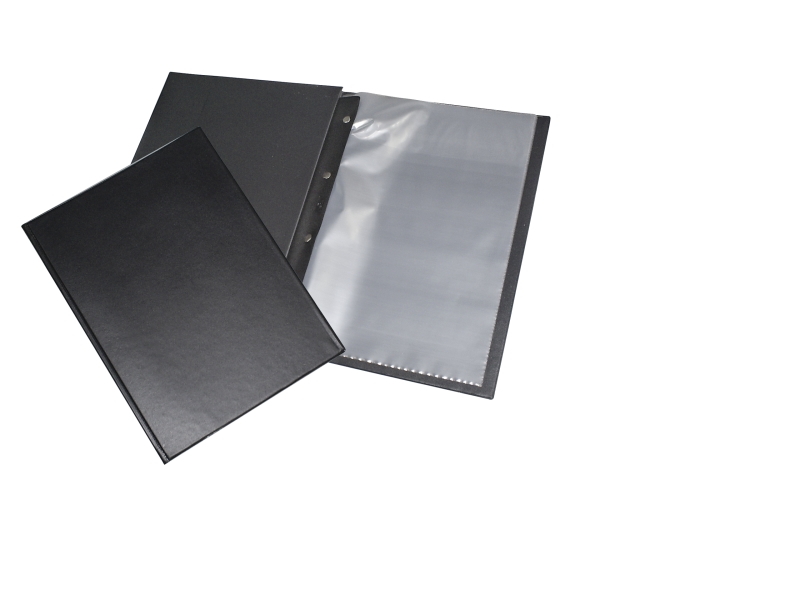 Pasta Catálogo c/ 10 env. 0,06 c/ 4 colchetes s/visor  Preto