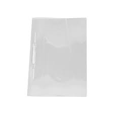 Pasta c/ grampo plástico  cristal