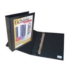 Pasta Personalite revestido c/ cristal A4 30 mm c/ 4 argolas 