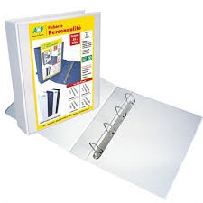 Pasta Personalite revestido c/ cristal A4 30 mm c/ 4 argolas 