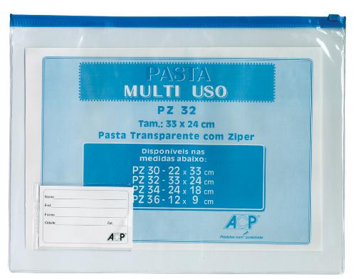 Pasta Multi Uso com Ziper   Cristal