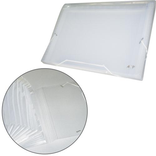 Pasta Sanfona A4 12dv  Cristal